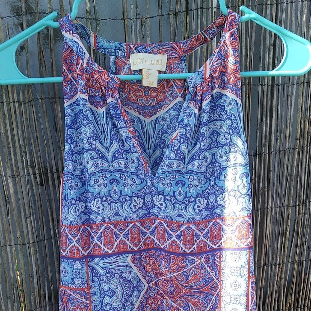 Lucy & Laurel Paisley Boho Print Tank Women's - S